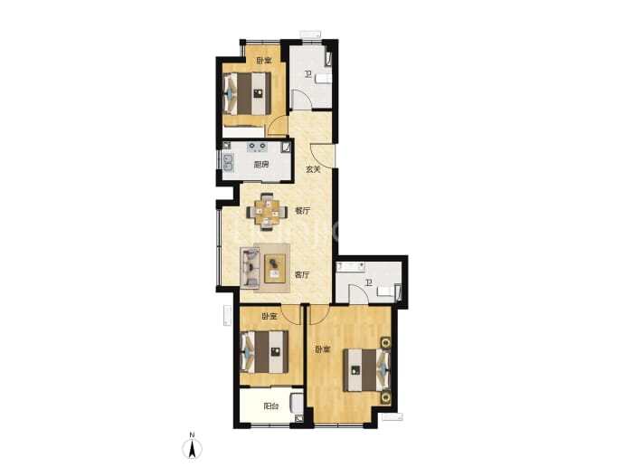 奥园誉景澜庭--建面 97m²