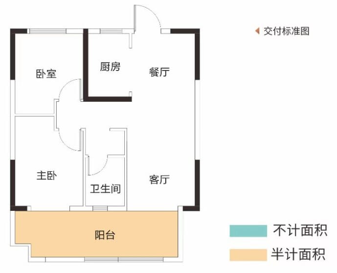 东投银滩海玥台--建面 79m²