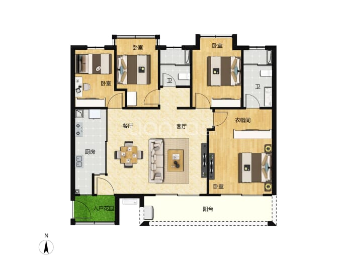 广地花园--建面 122m²