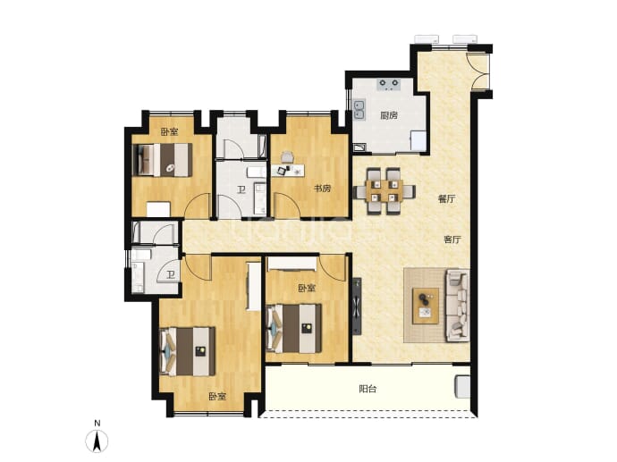 华中科学生态城·嘉悦府--建面 141m²