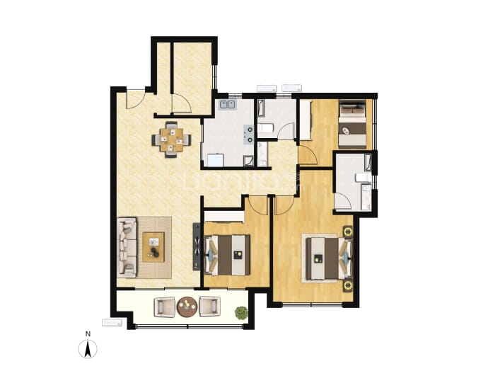 保利新汇城--建面 121.44m²