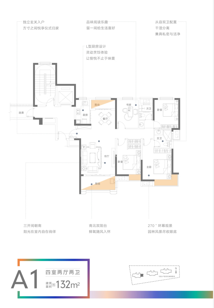 联发时代天阶--建面 132m²