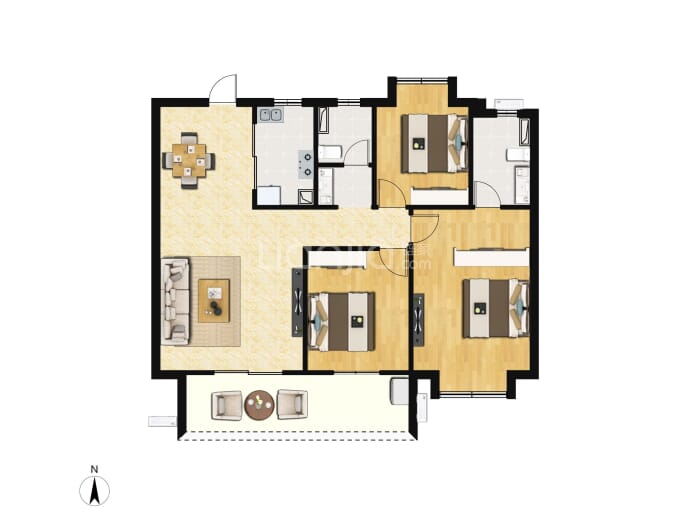 大冶中梁天誉--建面 119m²