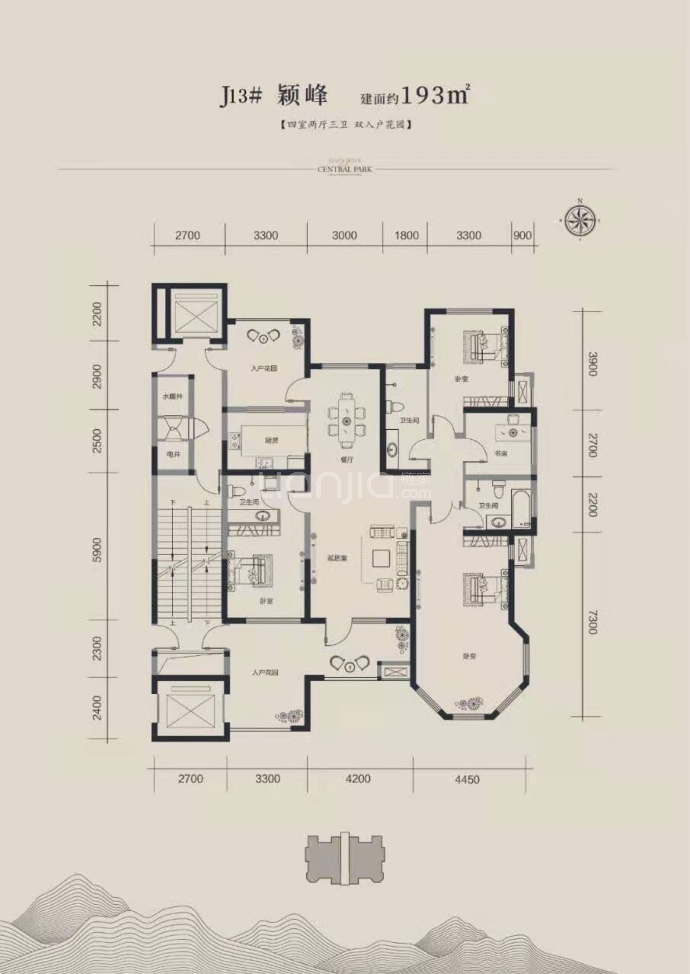 国仕山--建面 193m²