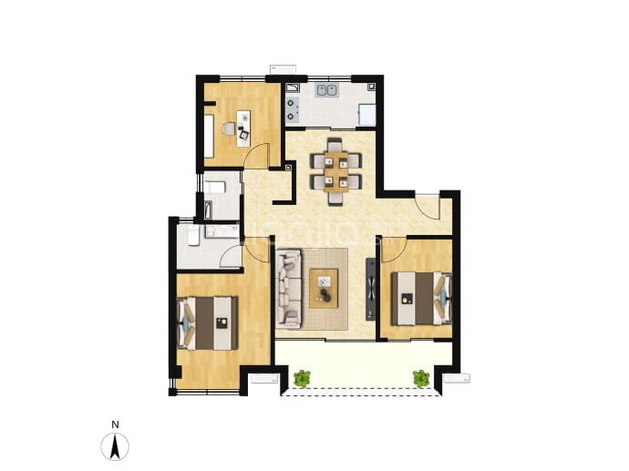 一方桃源里--建面 100m²