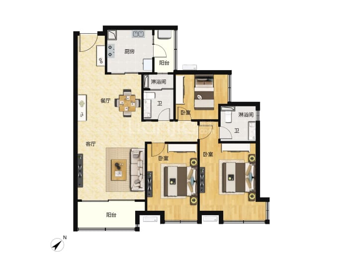 凯德双桥新作--建面 111.94m²