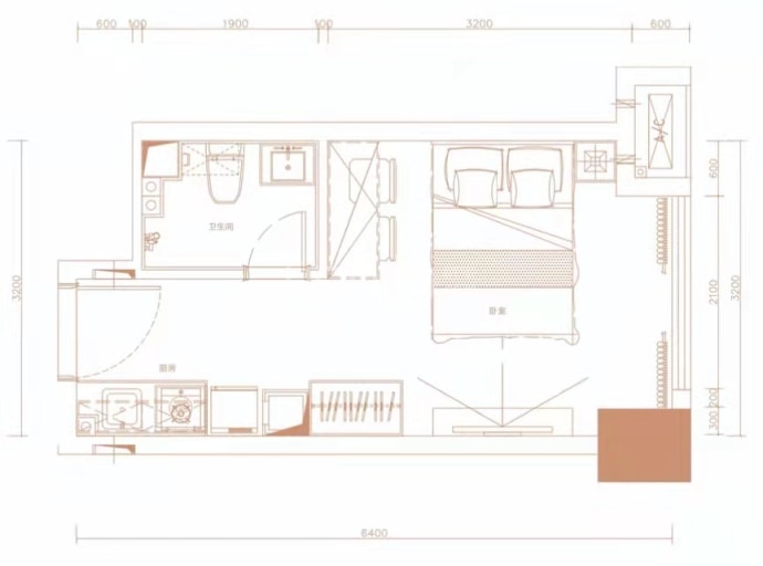 今日香沙御景园--建面 29m²