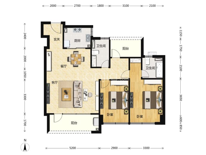 绿城和锦诚园--建面 118m²