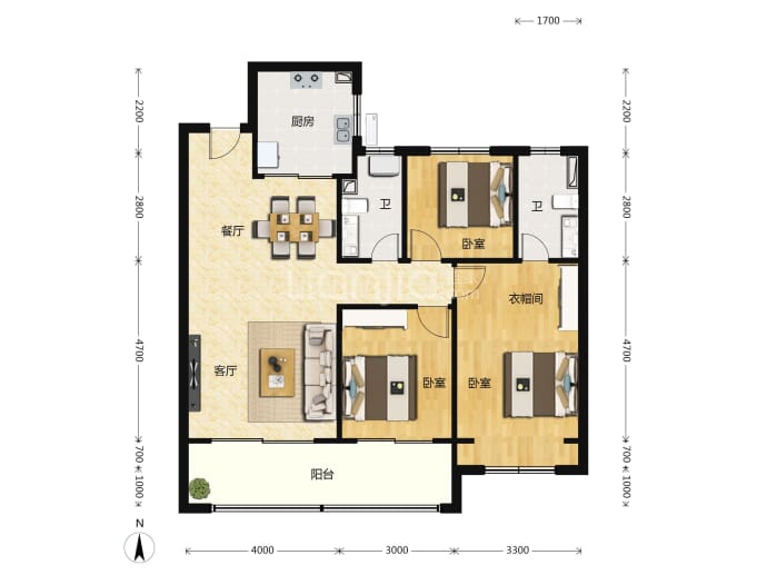 中锐星公元--建面 115m²