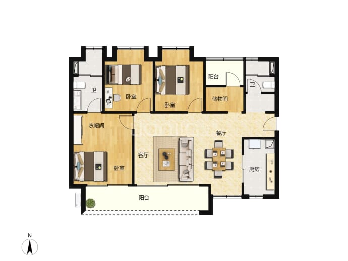 新希望金沙公馆--建面 117m²