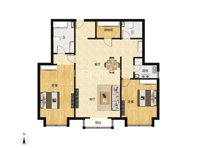 丽都壹号--建面 120.92m²