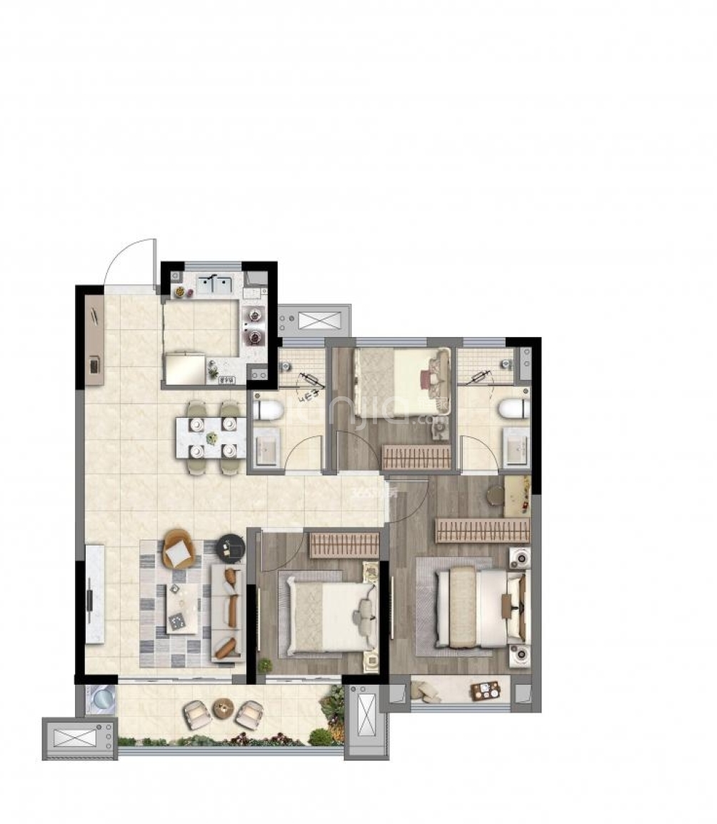 山和宸园户型图(链家网)