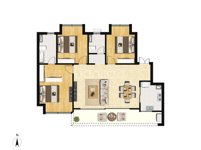 中粮保利天玺壹号--建面 102m²