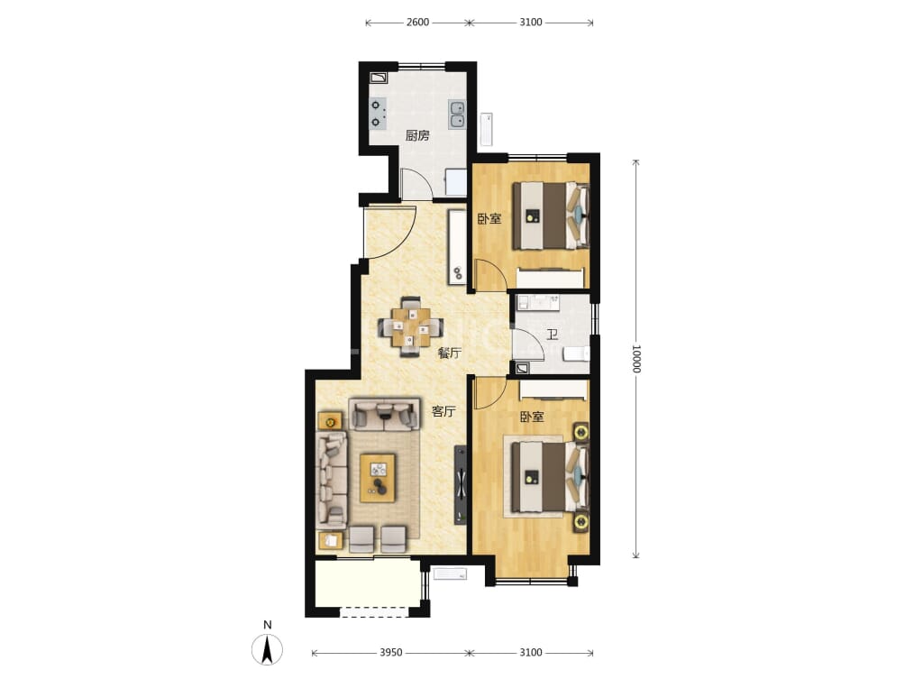 和泓·葛沽湾·首府户型图(链家网)
