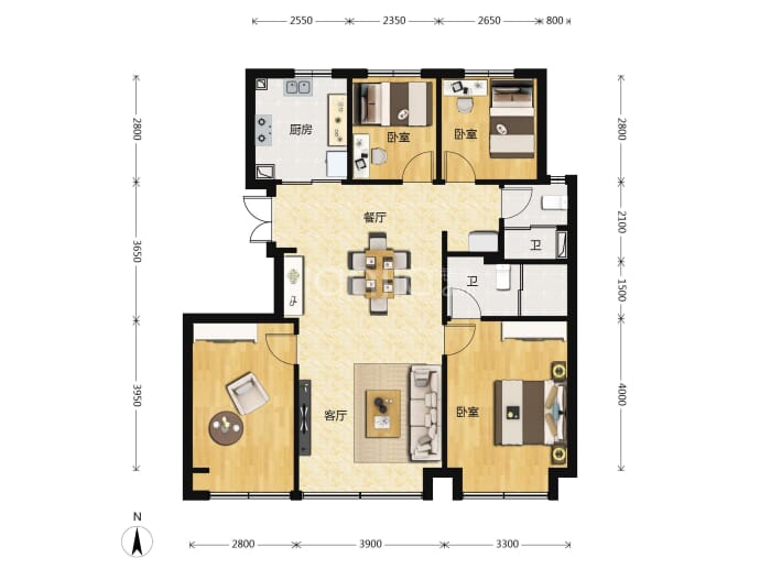 晓风印月--建面 117m²