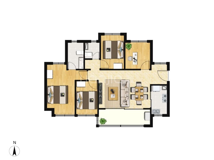 保利天珺--建面 107m²