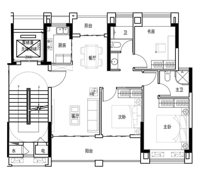 龙居雅苑--建面 90m²