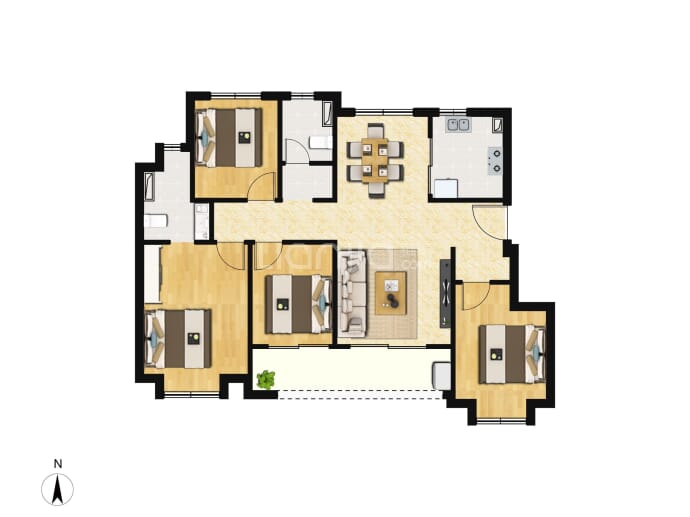 联发臻华府--建面 118m05