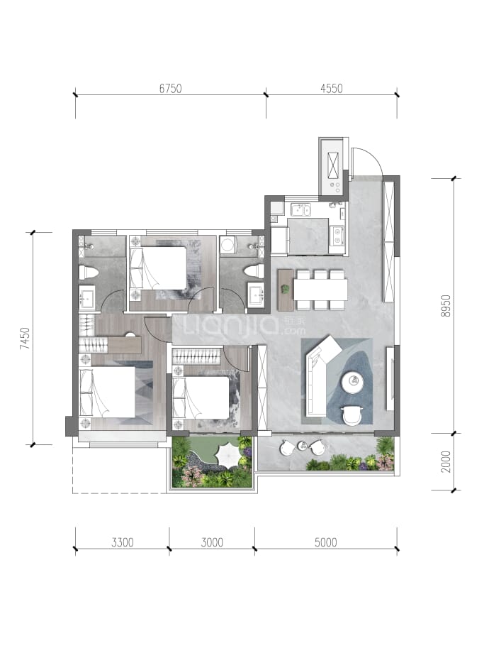 鸿瑞新玺--建面 118m²