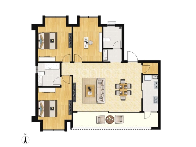 北辰悦来壹号--套内 101m²