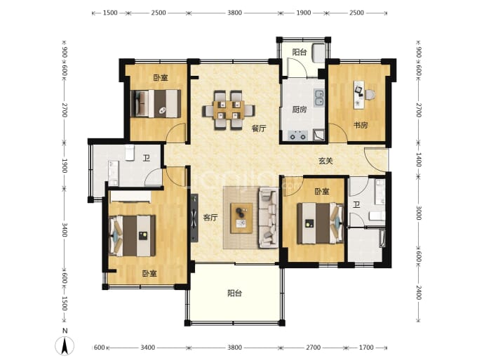 御景华府--建面 112m²