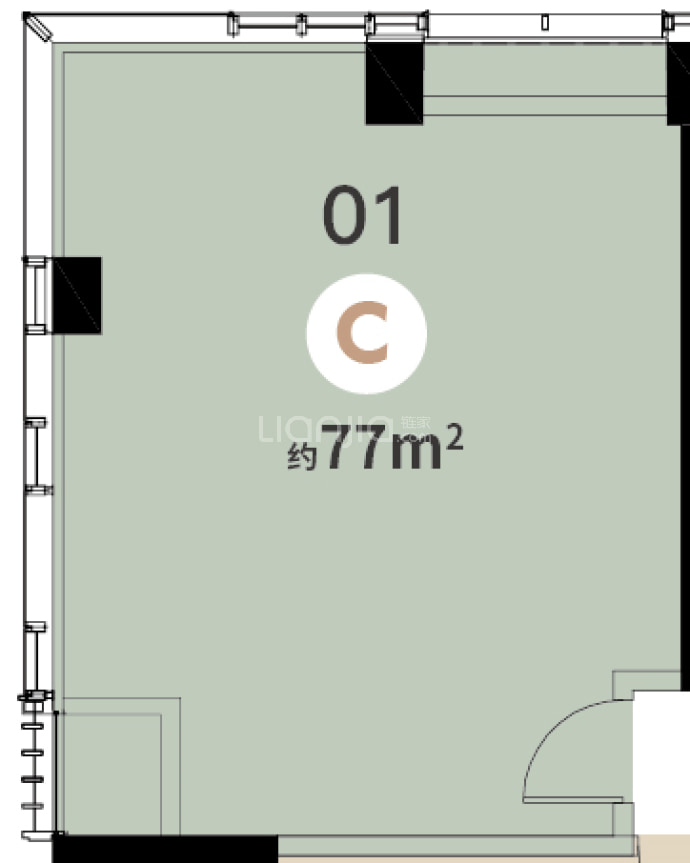 柏悦湾--建面 77m²