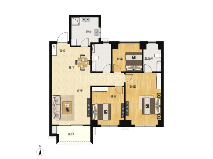 高科世茂十里星河--建面 105m²