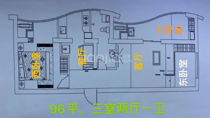 百度城--建面 96m²