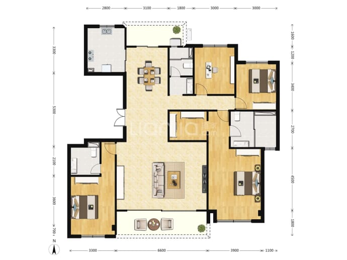 高投和悦府--建面 195m²