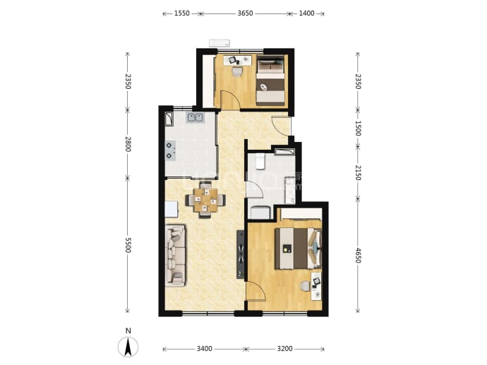 万科东庐--建面 73m²