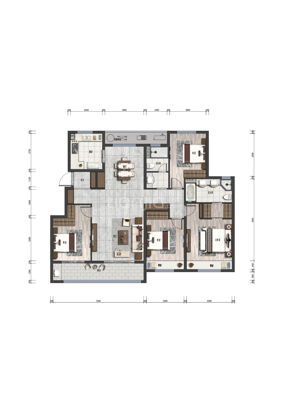 宝能凤林府户型图(链家网)