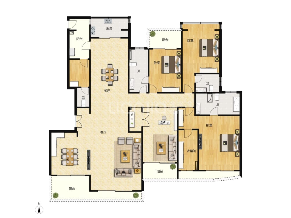 西关海户型图(链家网)