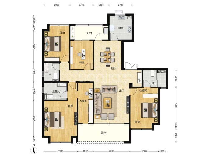 城投阅江逸府--建面 187.61m²