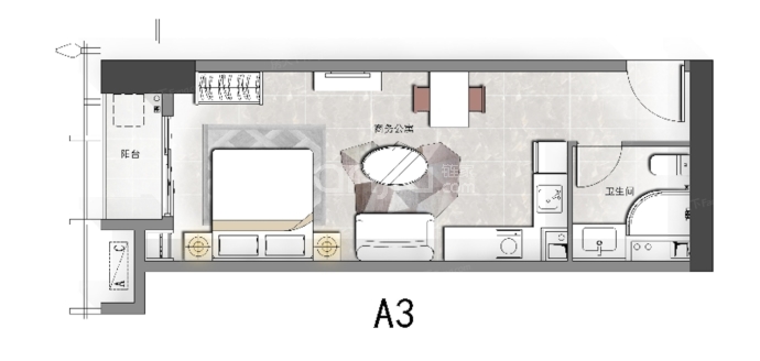 复兴世纪大厦--建面 50.16m²