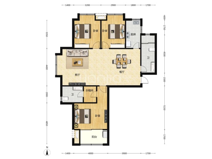 新天地·襄乐府--建面 130.73m²