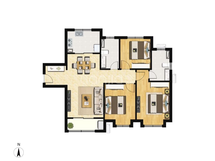 爱情·缤纷里--建面 101m²