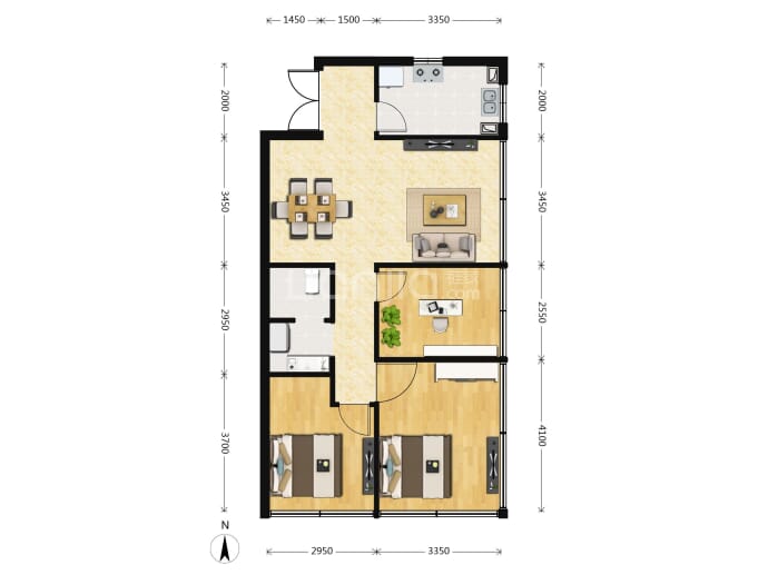 荣盛中心smart+公馆--建面 100m²