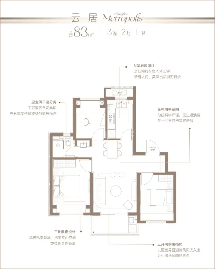 东岸观邸--建面 83m²