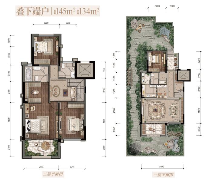 北京城建龙樾生态城--套内 134m²