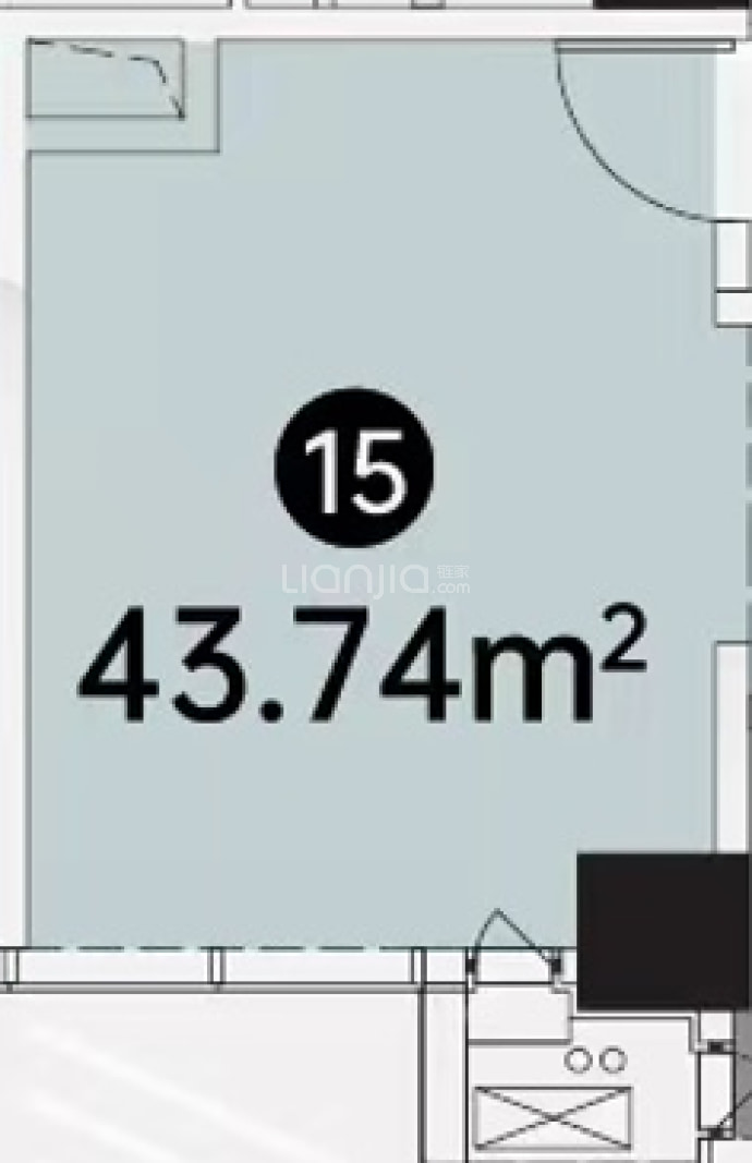 江北嘴·嘉润时代--建面 43.74m²
