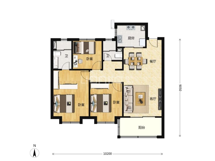 紫薇华发云峰里--建面 105m²