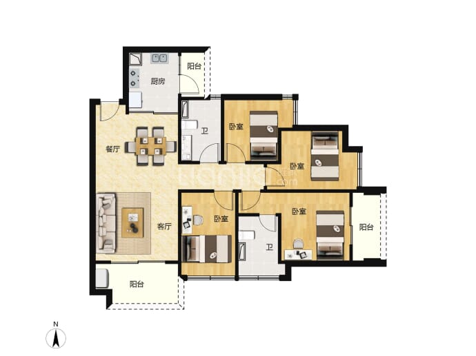 锦顺名居--建面 106m²