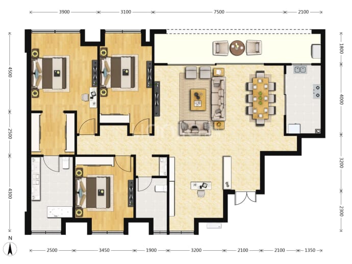 金融街嘉粼融府--套内 142m²