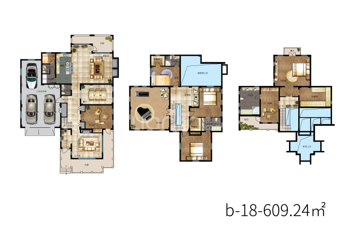 天嘉湖花园--建面 609.24m²