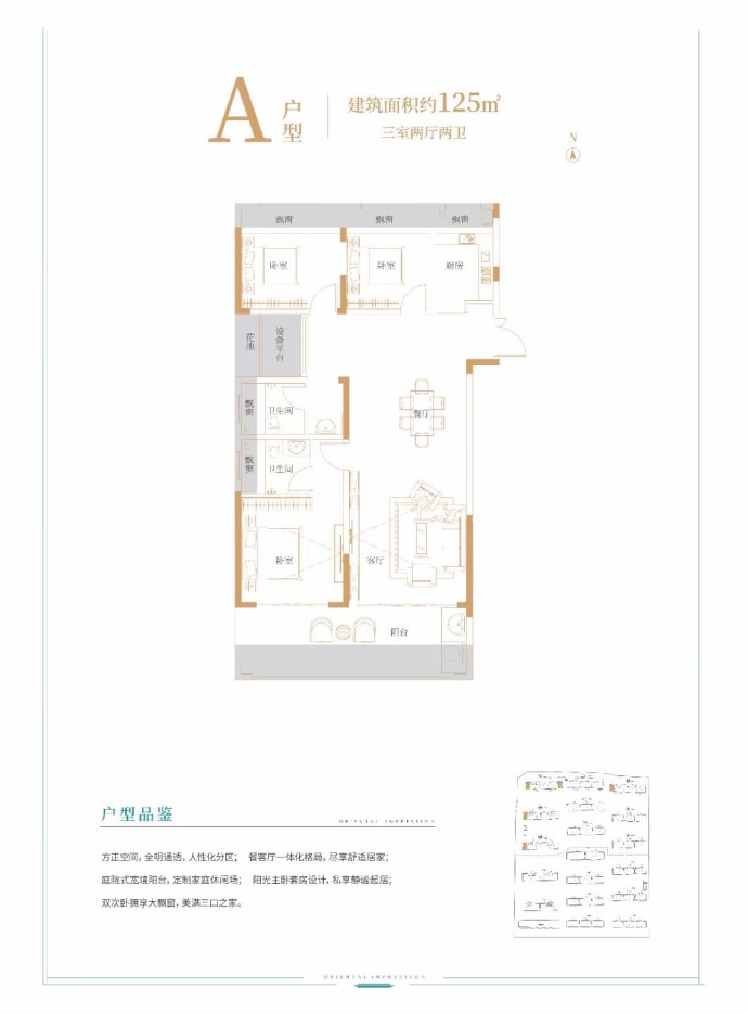 东方宇亿万林府--建面 125m²