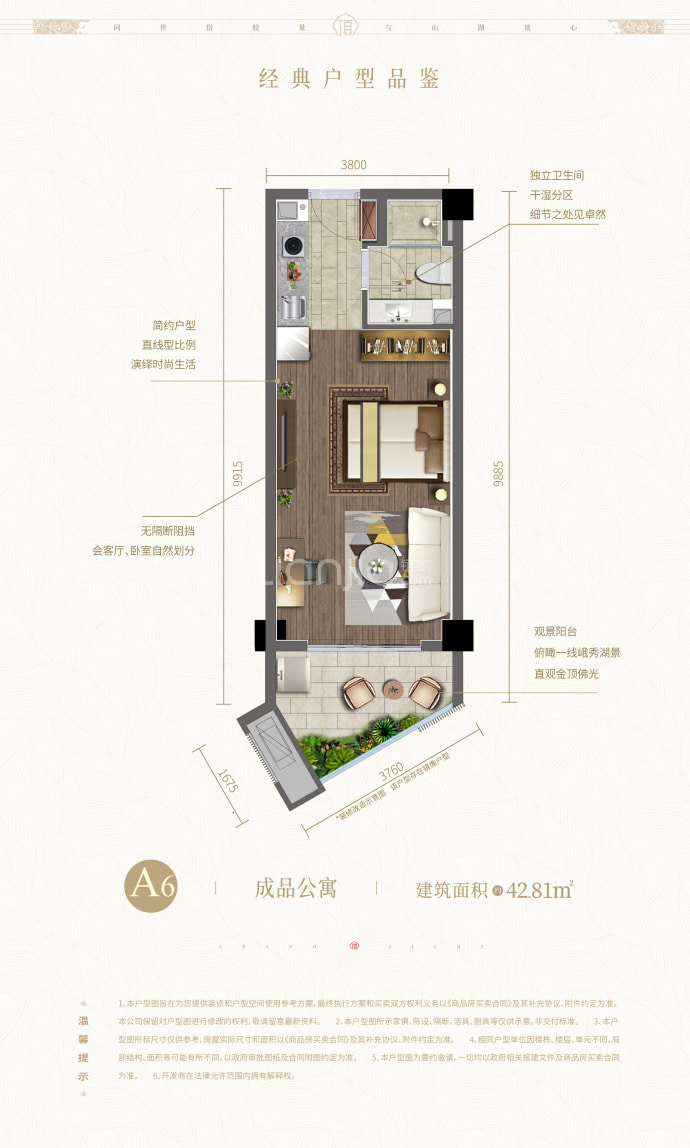 峨眉观顶--建面 42.81m²