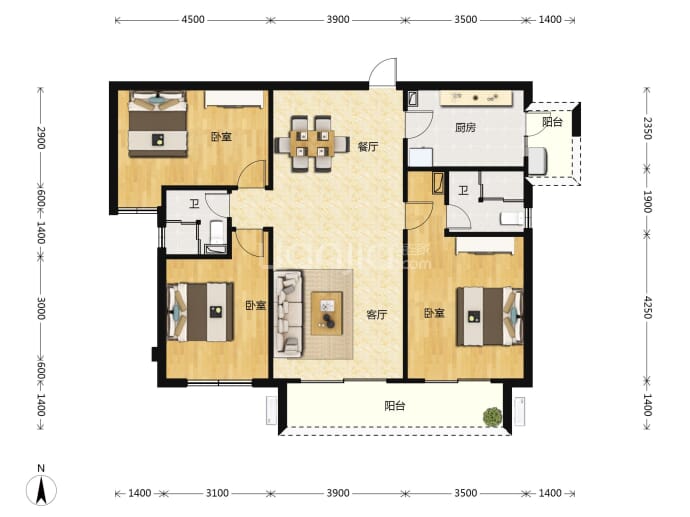 炎华置信上林景著--建面 116m²