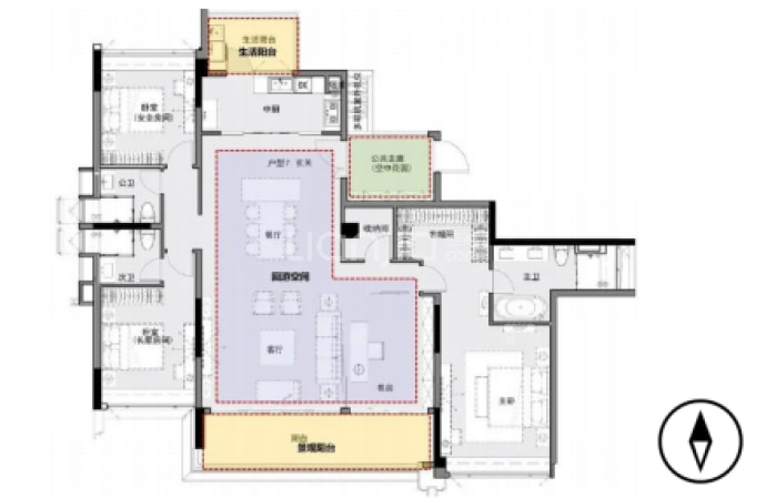 保利阅江台--建面 208m²