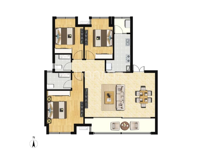 顶峰林语蝶院--建面 112m²