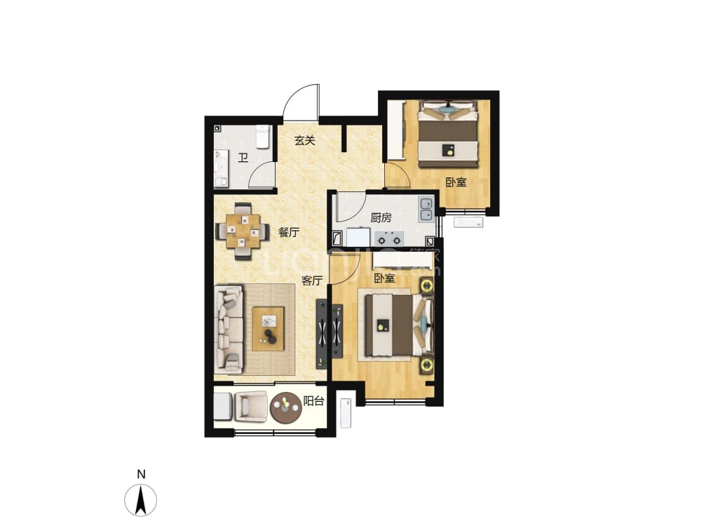 远洋风景长安户型图(链家网)